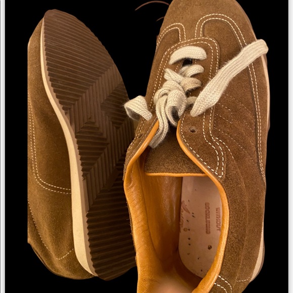 Hermes Suede Goat skin goal low-top sneakers naturel - Picture 3 of 13